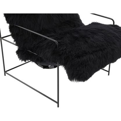 Kimi Genuine Sheepskin Chair by TOV Furniture. Made from iron, sheepskin, wood in a modern style.