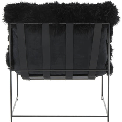 Kimi Genuine Sheepskin Chair by TOV Furniture. Made from iron, sheepskin, wood in a modern style.