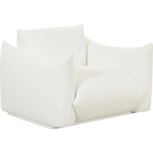 001 SI-2248458 | Primary Silo | Saint Tropez Pearl Stuffed Armchair by TOV Furniture in white. Made from fabric in a unique style.
