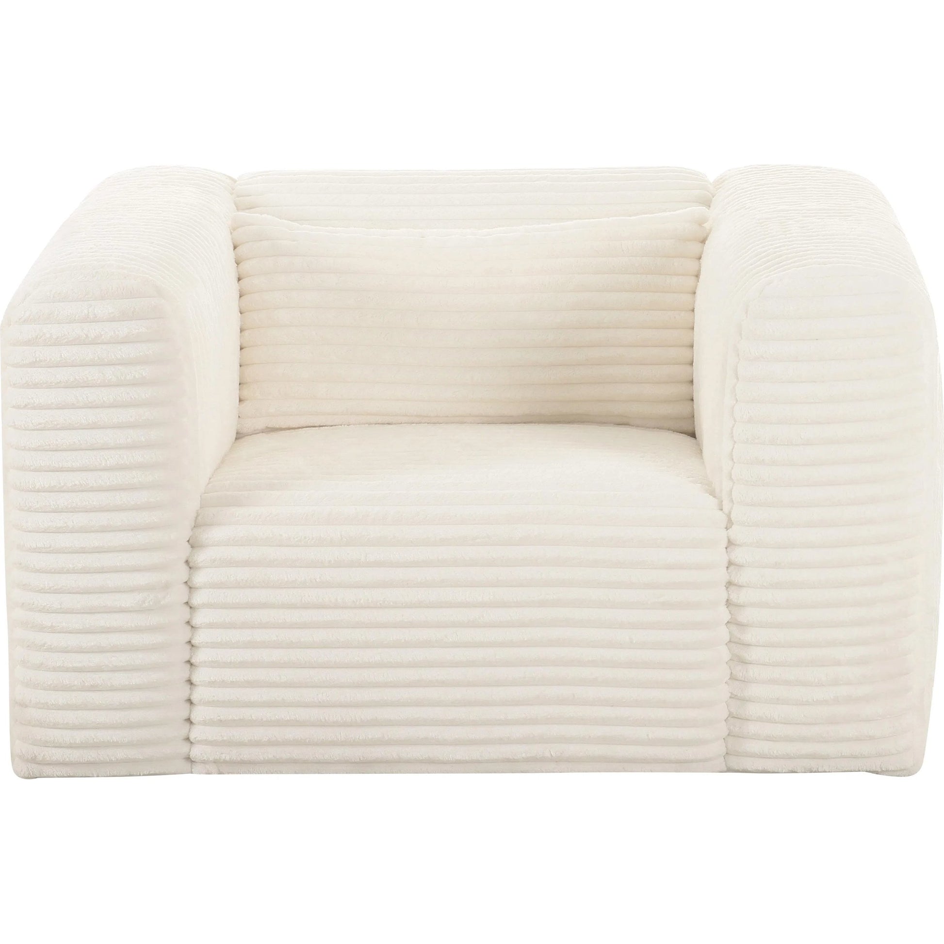 Tarra Fluffy Oversized Corduroy Armchair by TOV Furniture. Made from unique in a transitional style.