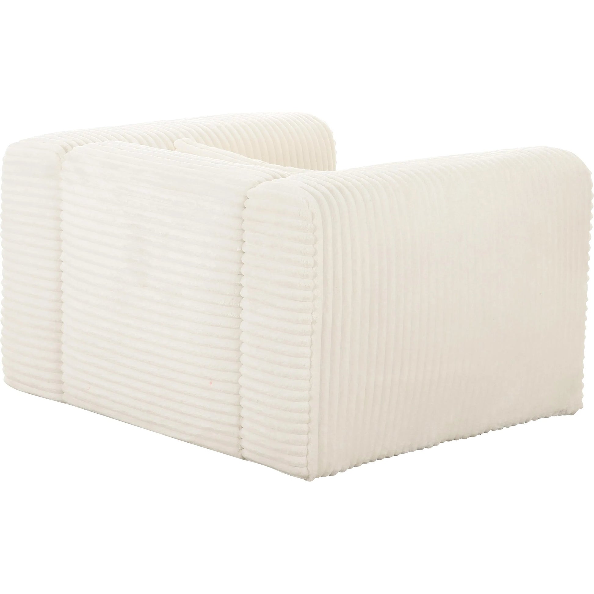 Tarra Fluffy Oversized Corduroy Armchair by TOV Furniture. Made from unique in a transitional style.