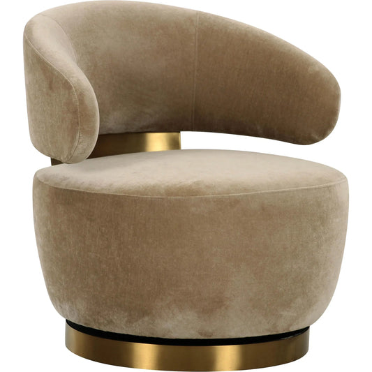 Austin Upcycled Swivel Chair by TOV Furniture. Made from plywood, recycled fabric, stainless steel in a unique style.