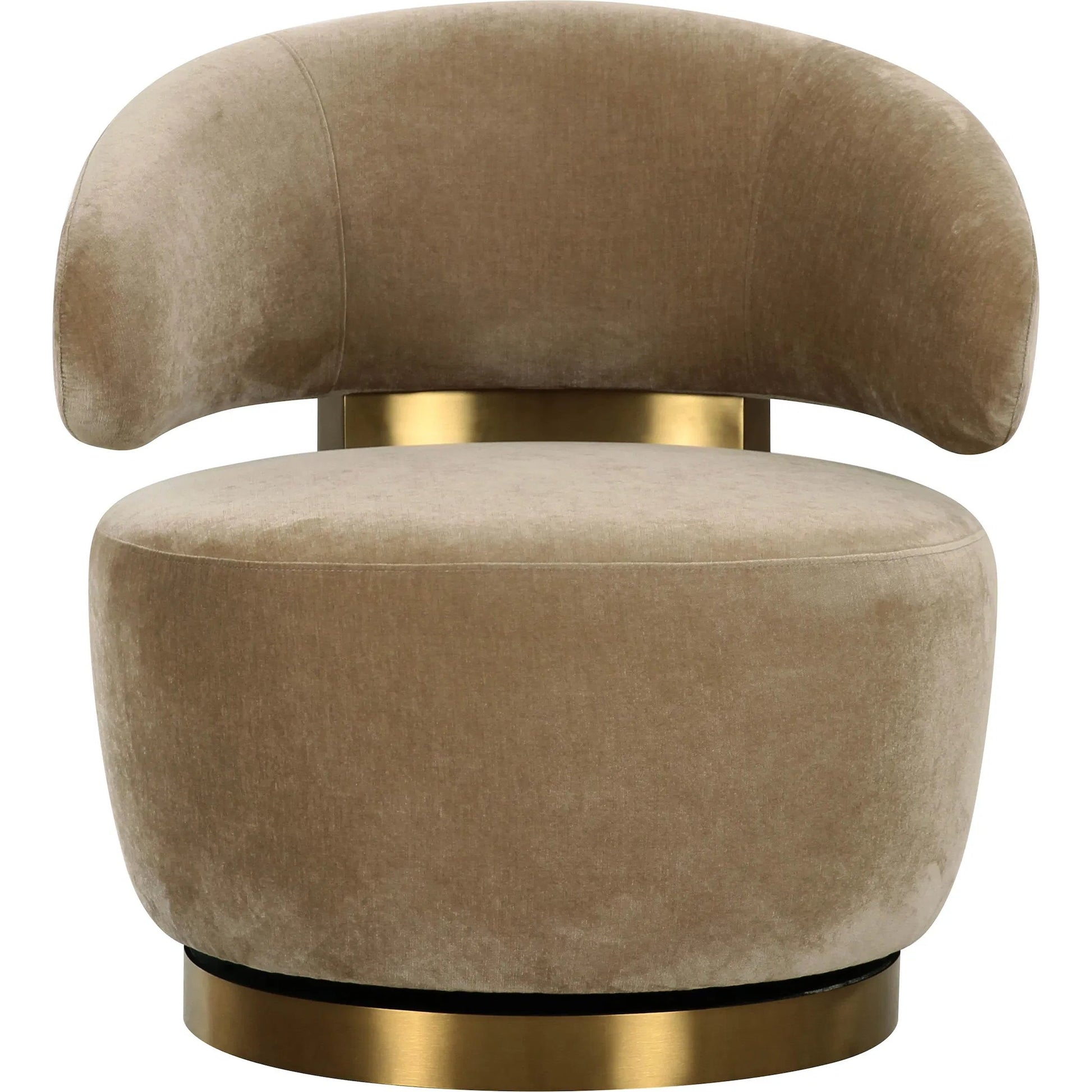 Austin Upcycled Swivel Chair by TOV Furniture. Made from plywood, recycled fabric, stainless steel in a traditional style.