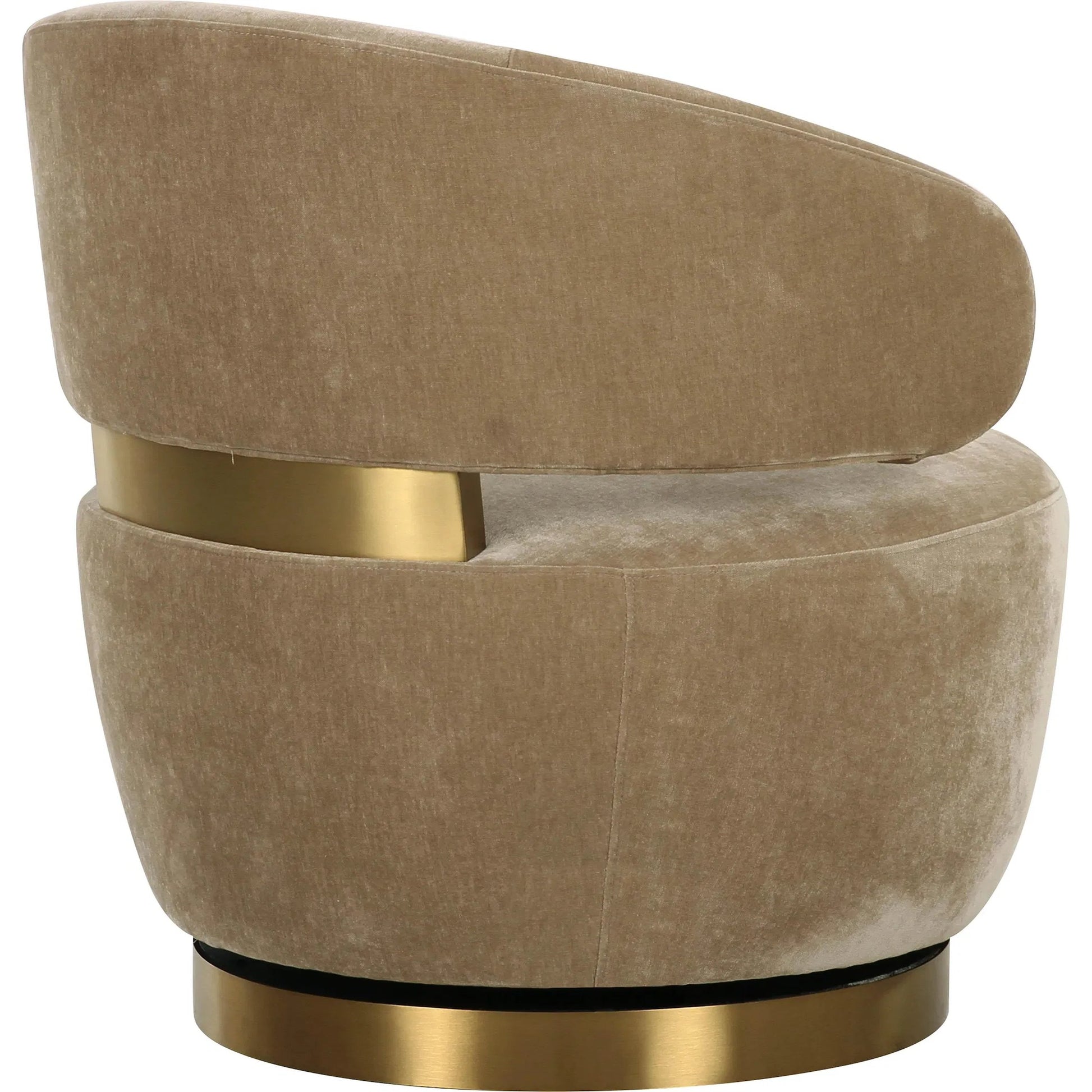 Austin Upcycled Swivel Chair by TOV Furniture. Made from plywood, recycled fabric, stainless steel in a traditional style.