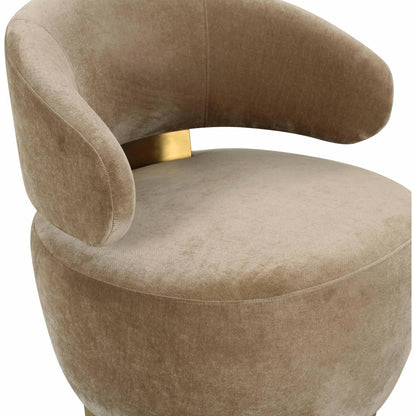Austin Upcycled Swivel Chair by TOV Furniture. Made from plywood, recycled fabric, stainless steel in a traditional style.