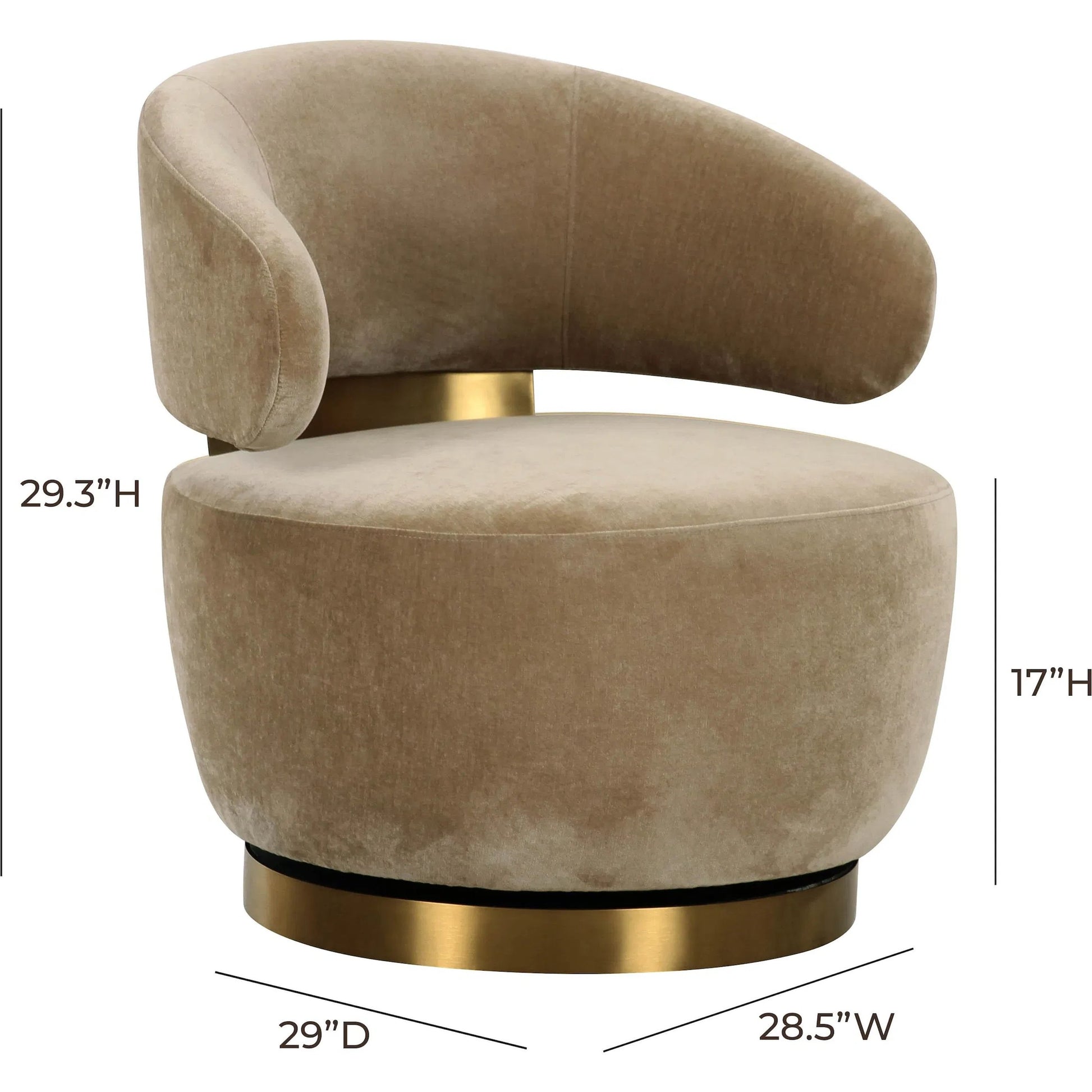 Austin Upcycled Swivel Chair by TOV Furniture. Made from plywood, recycled fabric, stainless steel in a traditional style.