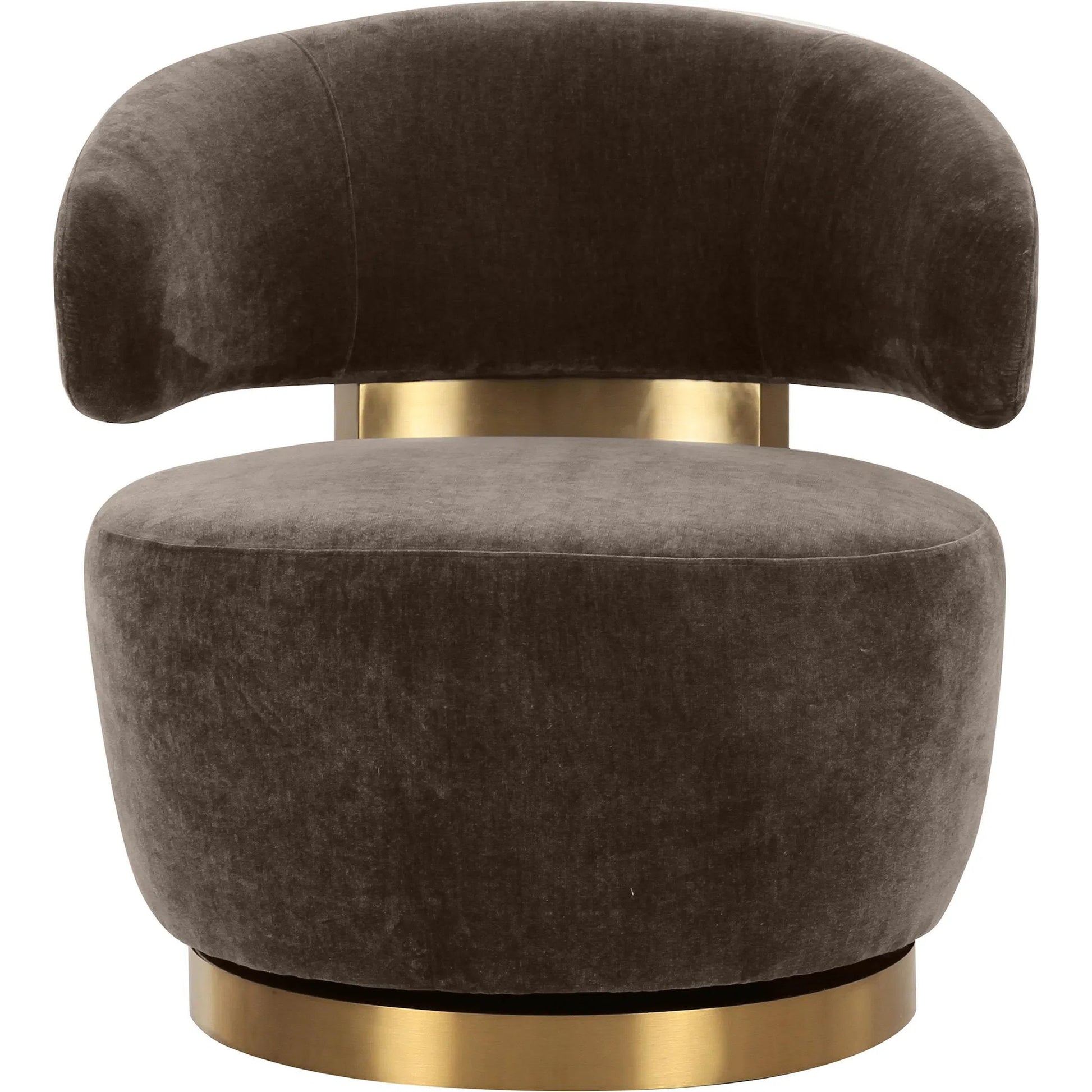 Austin Upcycled Swivel Chair by TOV Furniture. Made from plywood, recycled fabric, stainless steel in a traditional style.