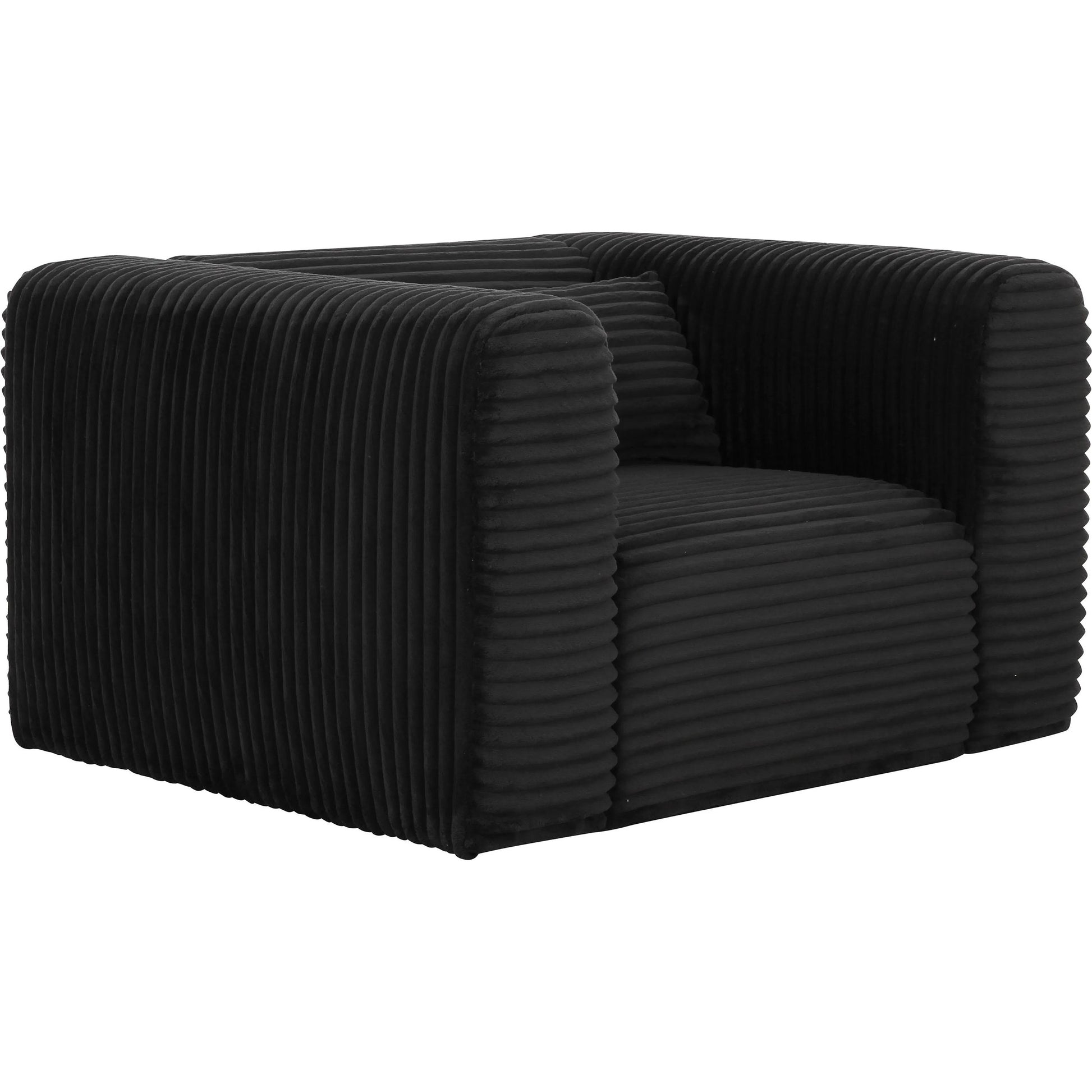 Tarra Fluffy Oversized Corduroy Armchair by TOV Furniture. Made from unique in a transitional style.