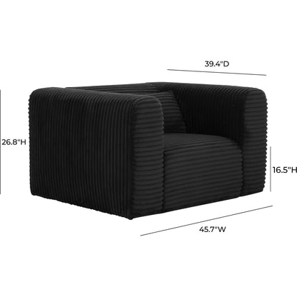 Tarra Fluffy Oversized Corduroy Armchair by TOV Furniture. Made from unique in a transitional style.