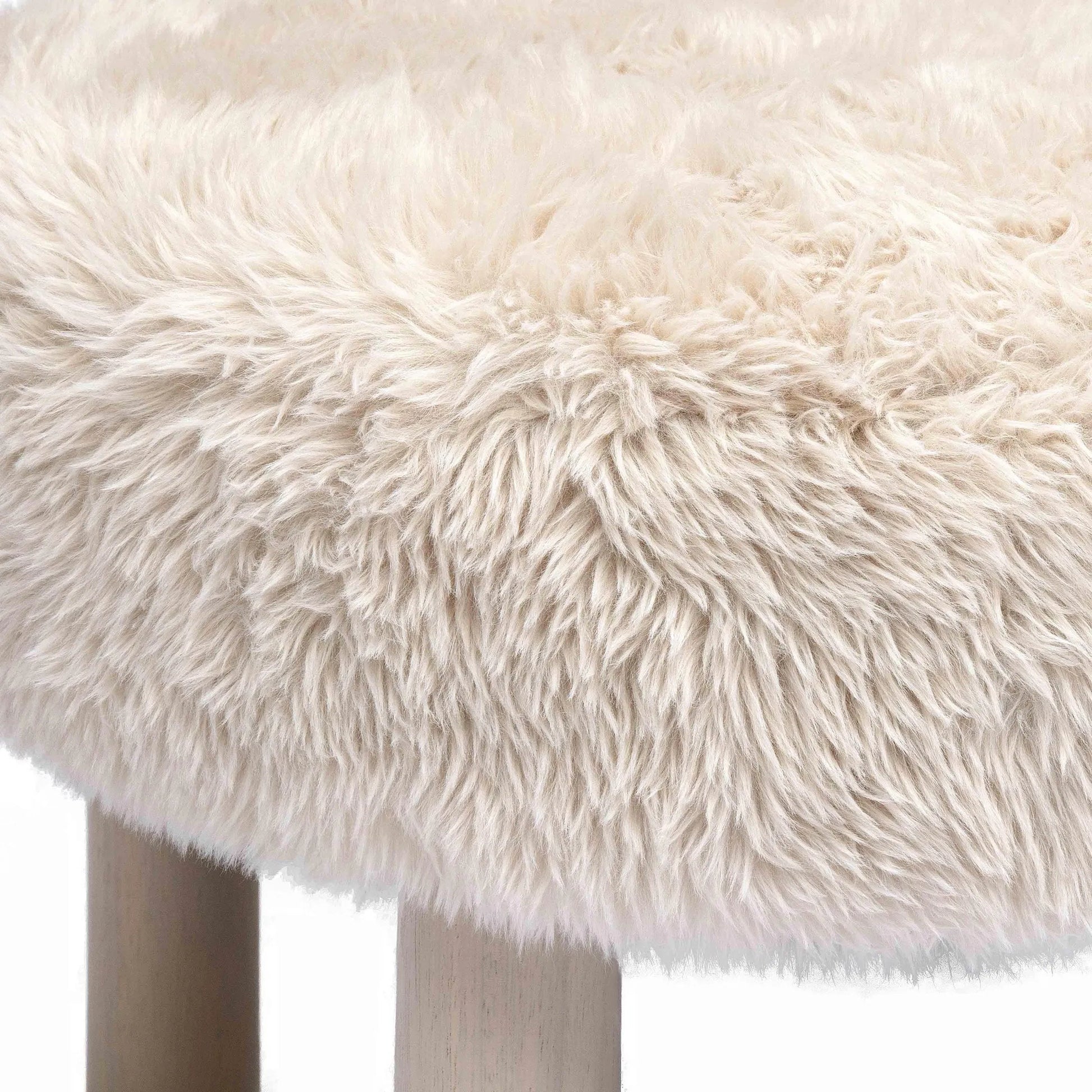 Carmel Vegan Shearling Accent Chair by TOV Furniture. Made from faux shearling, plywood, wood in a transitional style.