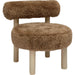 Carmel Vegan Shearling Accent Chair by TOV Furniture. Made from faux shearling, plywood, wood in a transitional style.