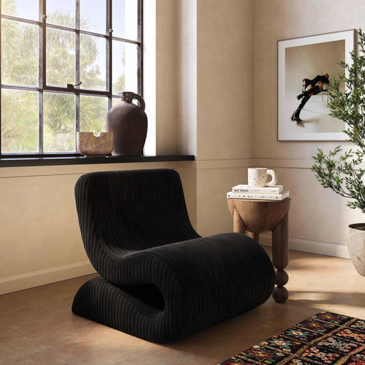 Senna Oversized Corduroy Accent Chair by TOV Furniture. Made from fabric, wood in a unique style.