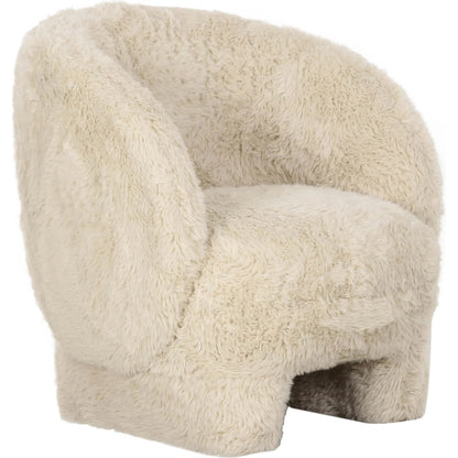 Kiki Vegan Shearling Accent Chair by TOV Furniture. Made from faux shearling, plywood in a modern style.