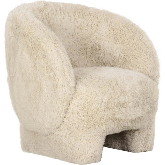 Kiki Vegan Shearling Accent Chair by TOV Furniture. Made from faux shearling, plywood in a unique style.