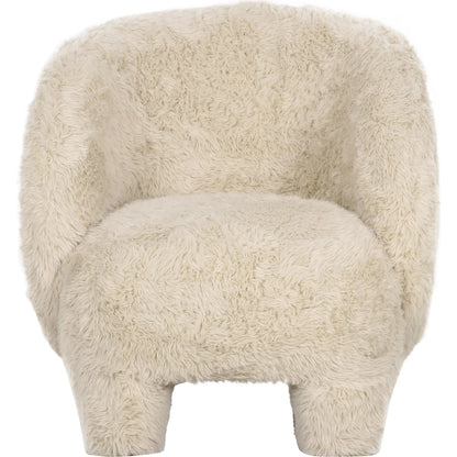 Kiki Vegan Shearling Accent Chair by TOV Furniture. Made from faux shearling, plywood in a modern style.