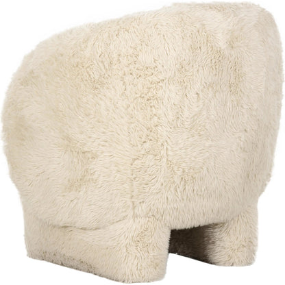 Kiki Vegan Shearling Accent Chair by TOV Furniture. Made from faux shearling, plywood in a modern style.