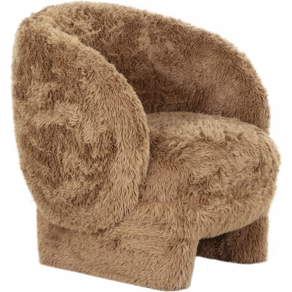 Kiki Vegan Shearling Accent Chair by TOV Furniture. Made from faux shearling, plywood in a modern style.