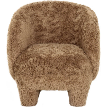 Kiki Vegan Shearling Accent Chair by TOV Furniture. Made from faux shearling, plywood in a modern style.