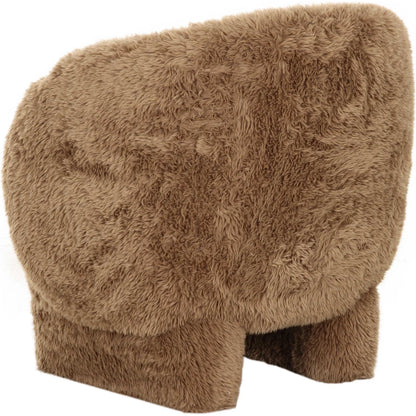 Kiki Vegan Shearling Accent Chair by TOV Furniture. Made from faux shearling, plywood in a modern style.