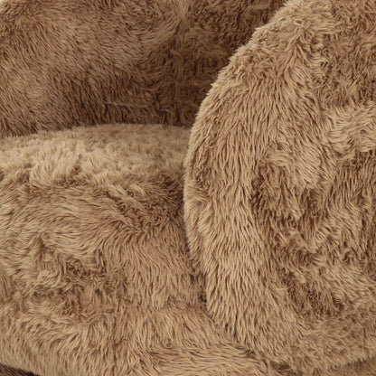 Kiki Vegan Shearling Accent Chair by TOV Furniture. Made from faux shearling, plywood in a modern style.