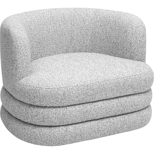 Astor Swivel Hotel Lounge Chair by TOV Furniture in light grey. Made from linen, plywood, wood in a unique style.