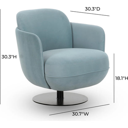 Solange Velvet Swivel Chair by TOV Furniture. Made from iron, plywood, velvet in a unique style.