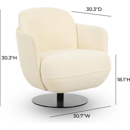 Solange Velvet Swivel Chair by TOV Furniture. Made from iron, plywood, velvet in a unique style.