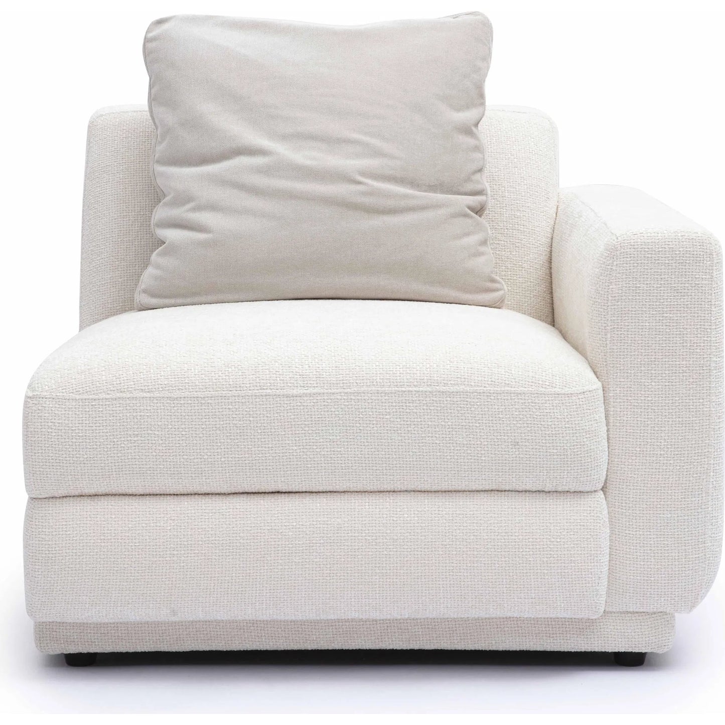 002 SI-2356340 | Additional Silo | Perry Chenille Modular RAF Corner Chair by TOV Furniture in cream. Made from chenille, plywood, wood in a transitional style.