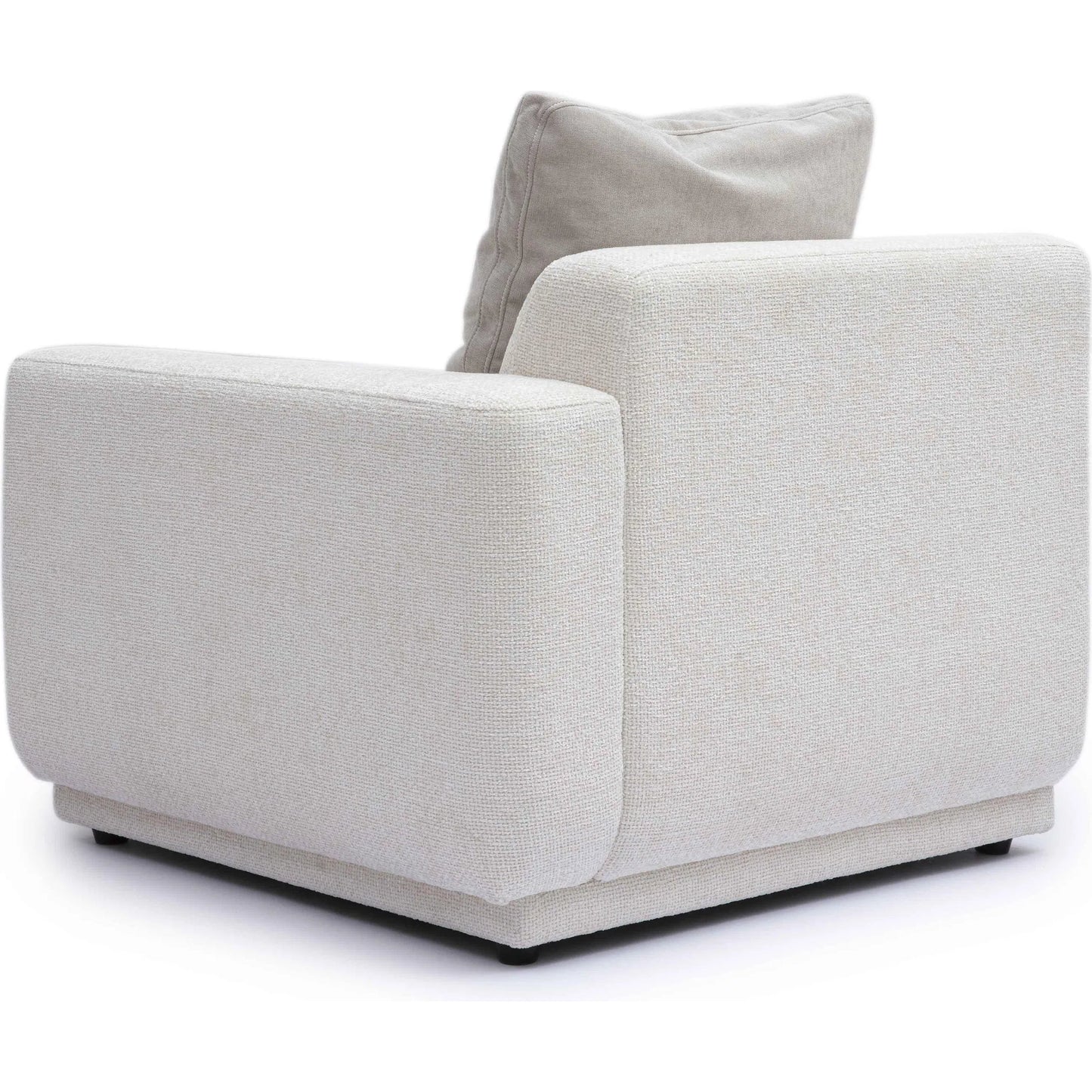 003 SI-2356340 | Additional Silo | Perry Chenille Modular RAF Corner Chair by TOV Furniture in cream. Made from chenille, plywood, wood in a transitional style.
