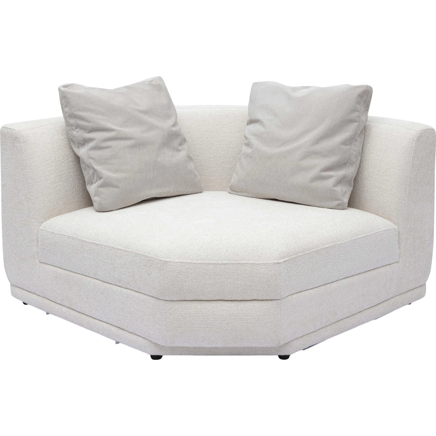 001 SI-2356345 | Primary Silo | Perry Chenille Modular Wedge Corner Chair by TOV Furniture in cream. Made from chenille, plywood, wood in a transitional style.