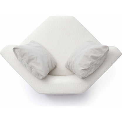 Perry Chenille Modular Wedge Corner Chair by TOV Furniture in cream. Made from chenille, plywood, wood in a transitional style.