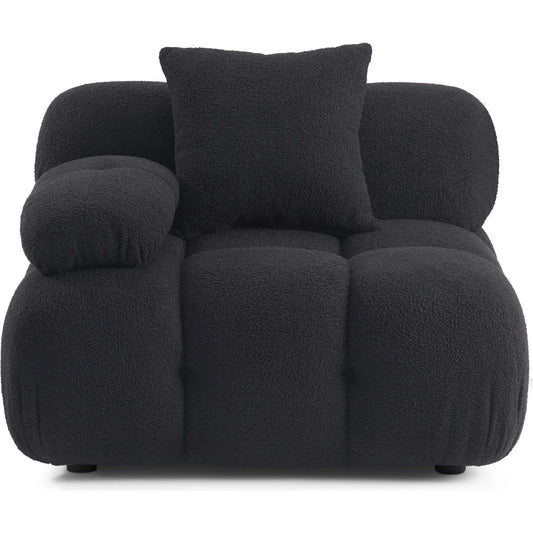 Calliope Vegan Shearling Modular Corner Chair by TOV Furniture. Made from fabric, plywood, wood in a unique style.