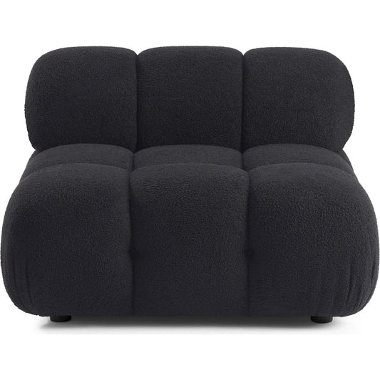 Calliope Vegan Shearling Modular Armless Chair by TOV Furniture. Made from fabric, plywood, wood in a unique style.