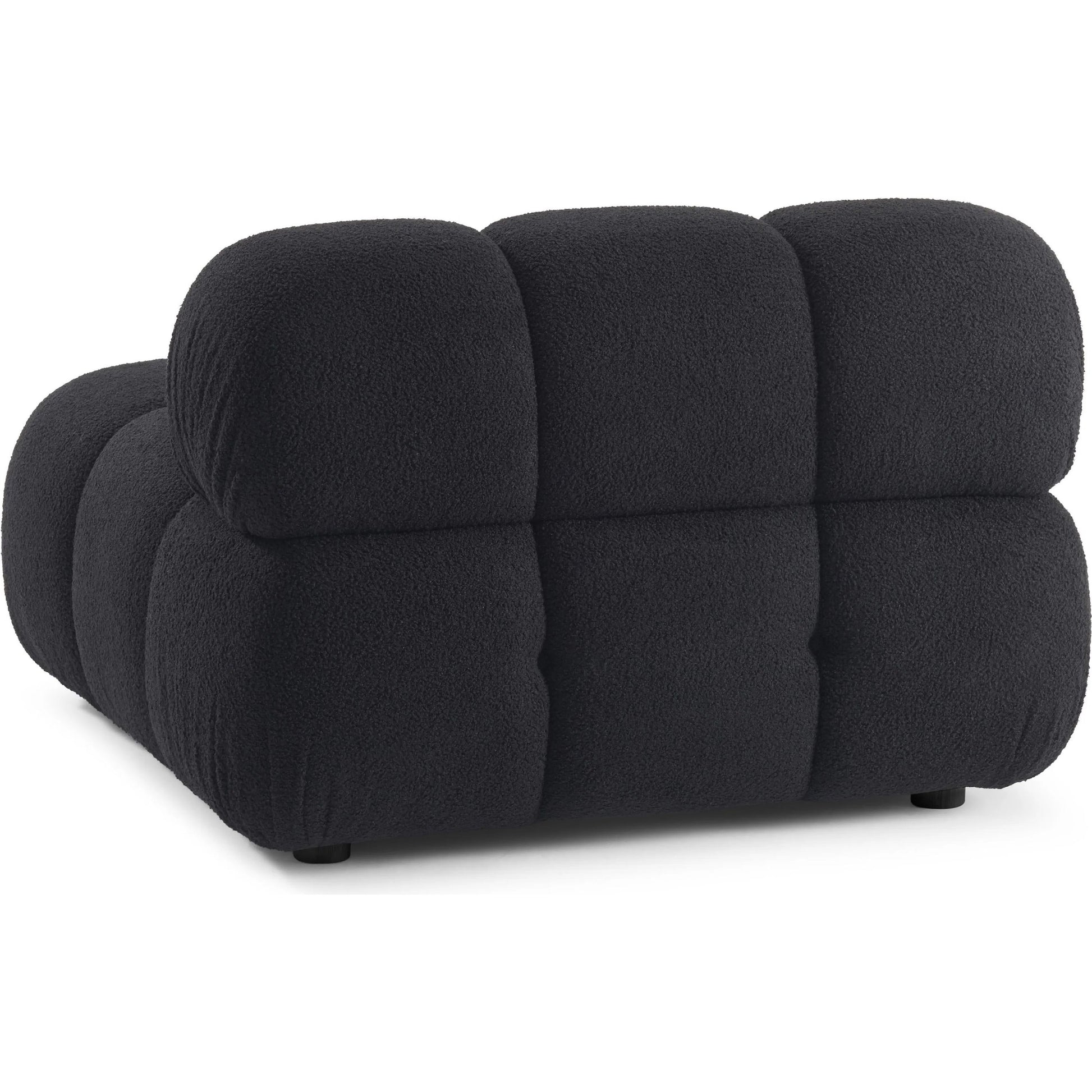 Calliope Vegan Shearling Modular Armless Chair by TOV Furniture. Made from fabric, plywood, wood in a transitional style.