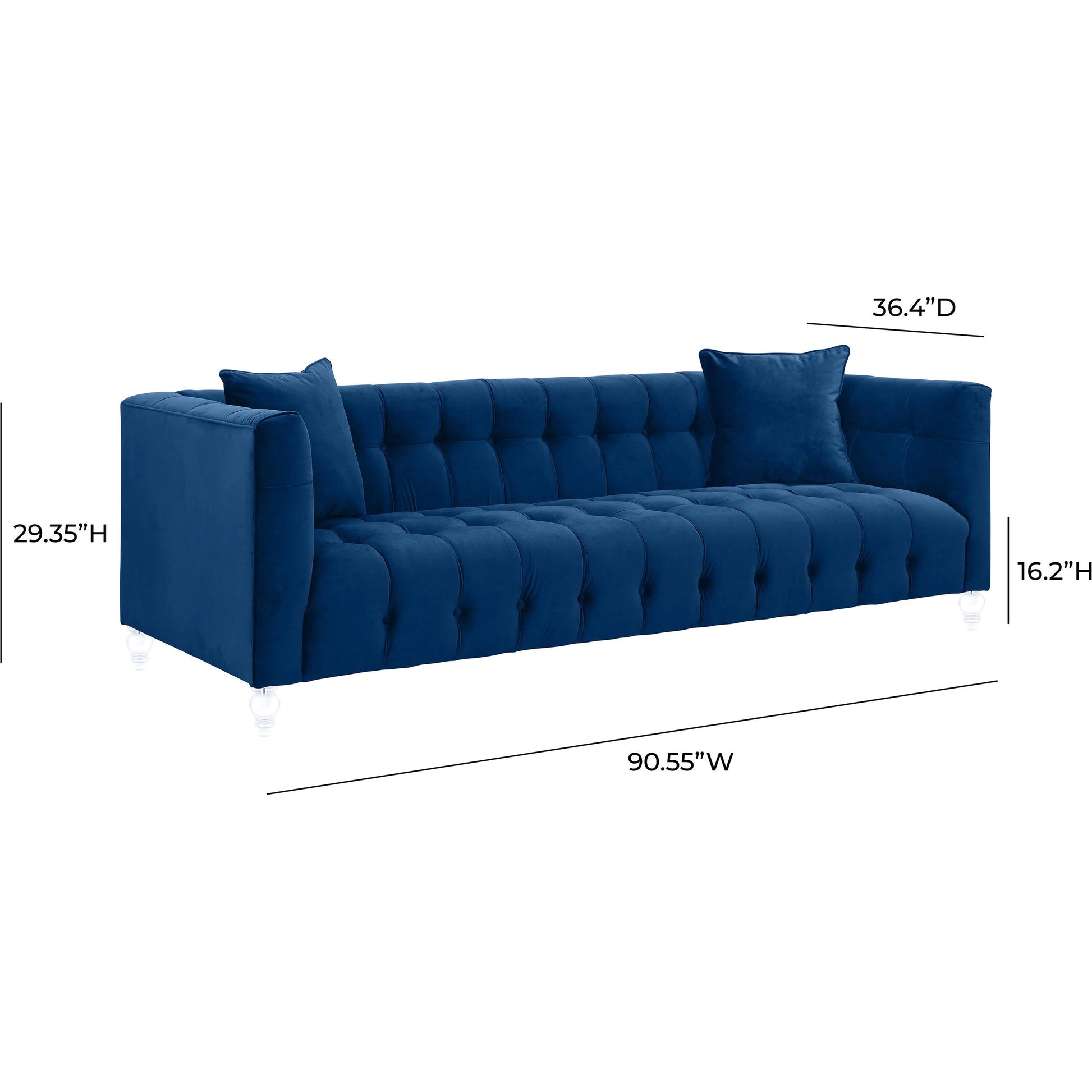 Bea Sofa by TOV Furniture. Made from velvet in a modern style.