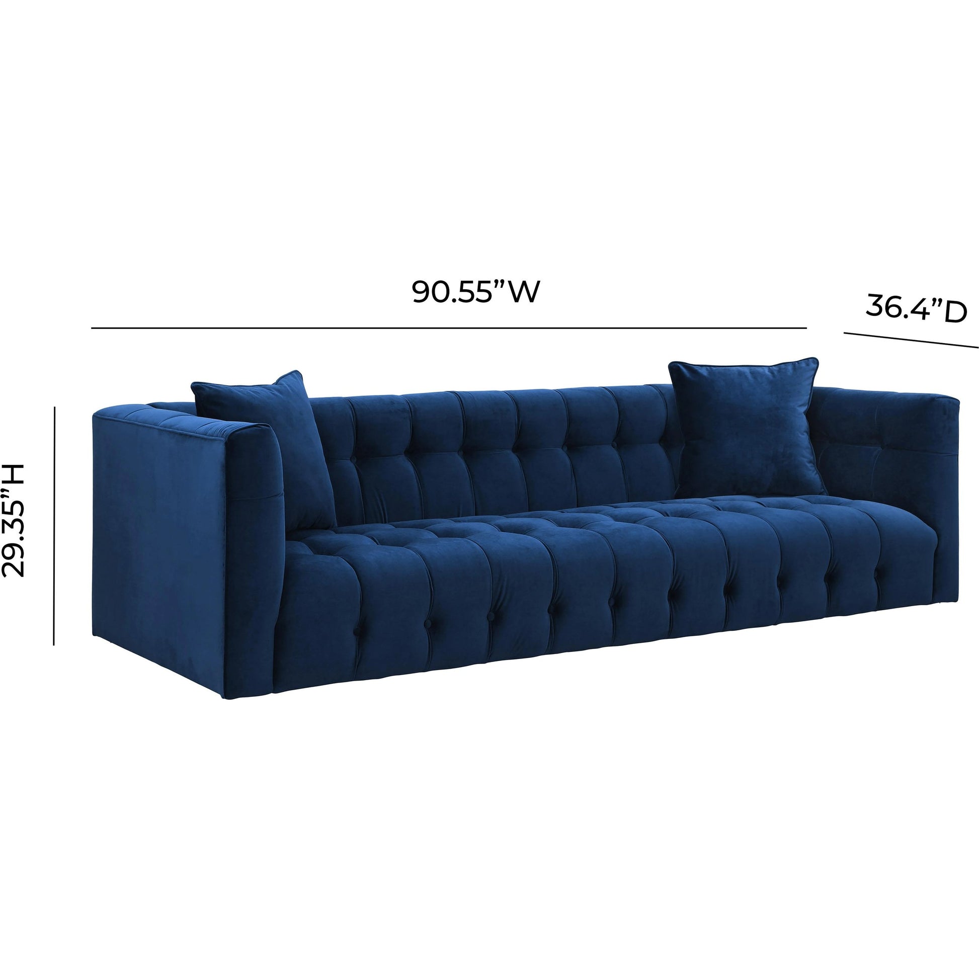 Bea Sofa by TOV Furniture. Made from velvet in a modern style.