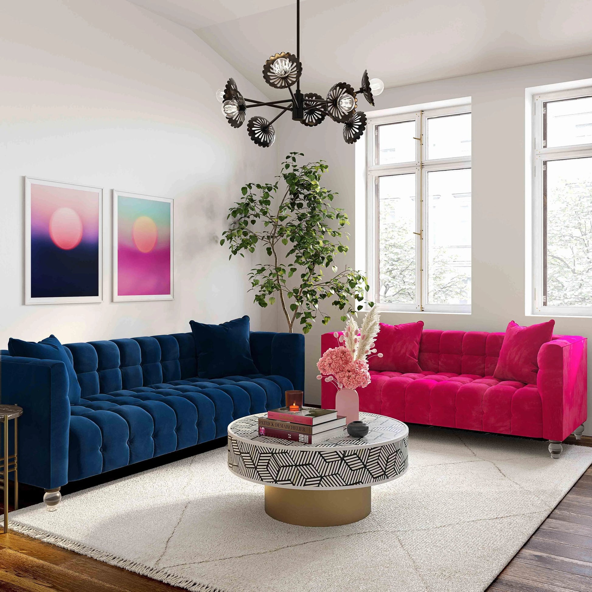 Bea Sofa by TOV Furniture. Made from velvet in a modern style.