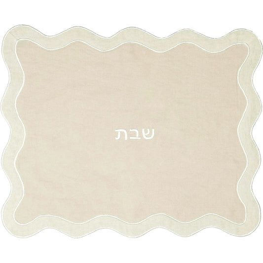 Wavy Challah Cover by TOV Furniture. Made from faux leather, linen in a unique style.