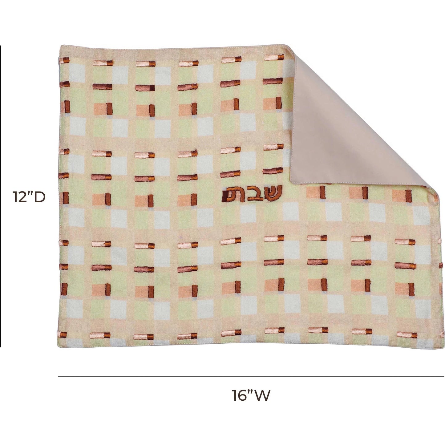 004 SI-2248504 | Additional Silo | TOV Patterned Challah Cover by TOV Furniture in multi. Made from faux leather, linen in a eclectic & global style.