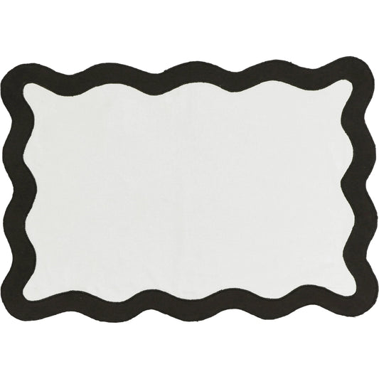 Scalloped Edge Cotton Placemat by TOV Furniture. Made from cotton in a unique style.
