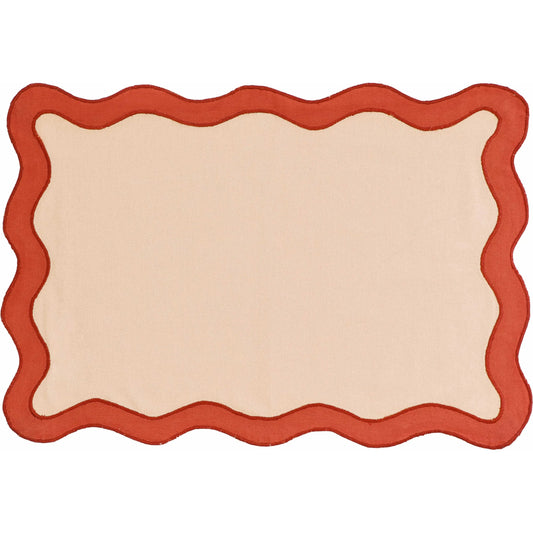 Scalloped Edge Cotton Placemat by TOV Furniture. Made from cotton in a unique style.