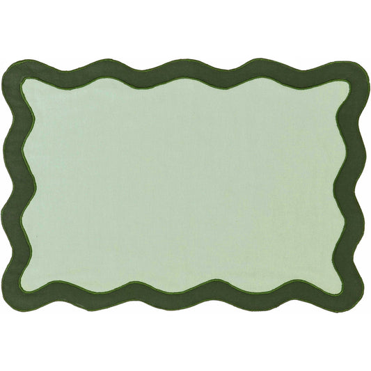 Scalloped Edge Cotton Placemat by TOV Furniture. Made from cotton in a unique style.