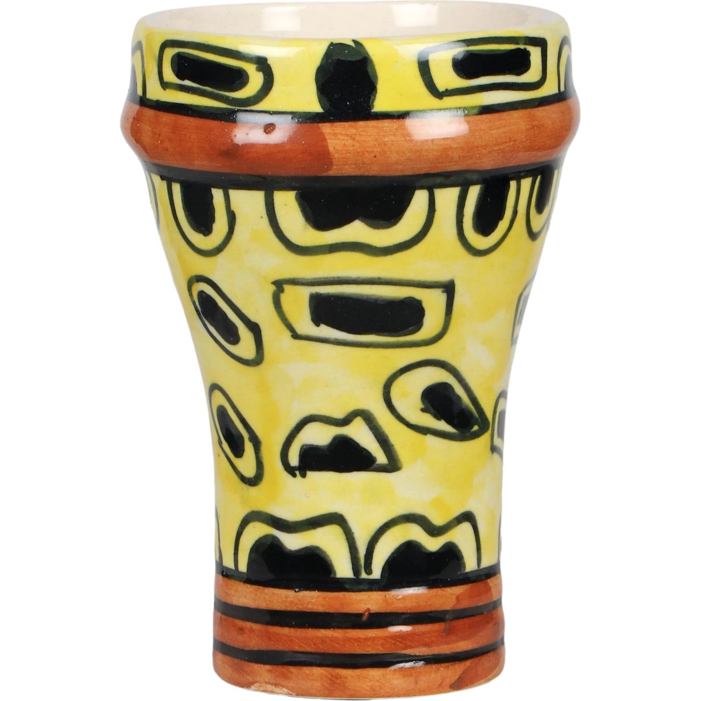 002 SI-2321051 | Additional Silo | Velma 'Flirty' Ceramic Glasses (Set of 4) by TOV Furniture in flirty print. Made from ceramic in a eclectic & global style.