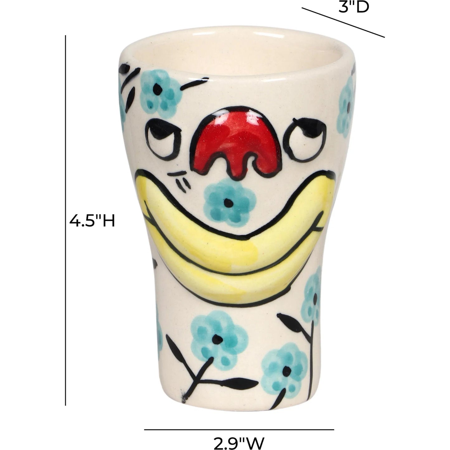 003 SI-2321050 | Additional Silo | Velma 'Daydreamer' Ceramic Glasses (Set of 4) by TOV Furniture in daydreamer print. Made from ceramic in a eclectic & global style.