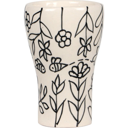 Velma 'Goofy' Ceramic Glasses (Set of 4) by TOV Furniture in goofy print. Made from ceramic in a eclectic & global style.