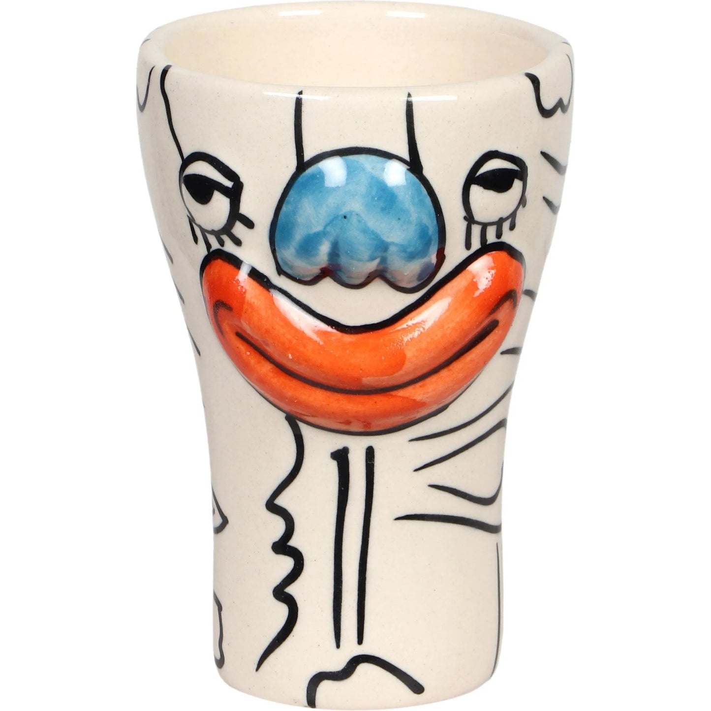 001 SI-2321049 | Primary Silo | Velma 'Bashful' Ceramic Glasses (Set of 4) by TOV Furniture in bashful print. Made from ceramic in a eclectic & global style.