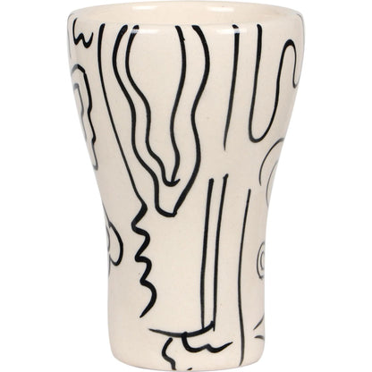 Velma 'Bashful' Ceramic Glasses (Set of 4) by TOV Furniture in bashful print. Made from ceramic in a eclectic & global style.
