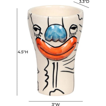Velma 'Bashful' Ceramic Glasses (Set of 4) by TOV Furniture in bashful print. Made from ceramic in a eclectic & global style.