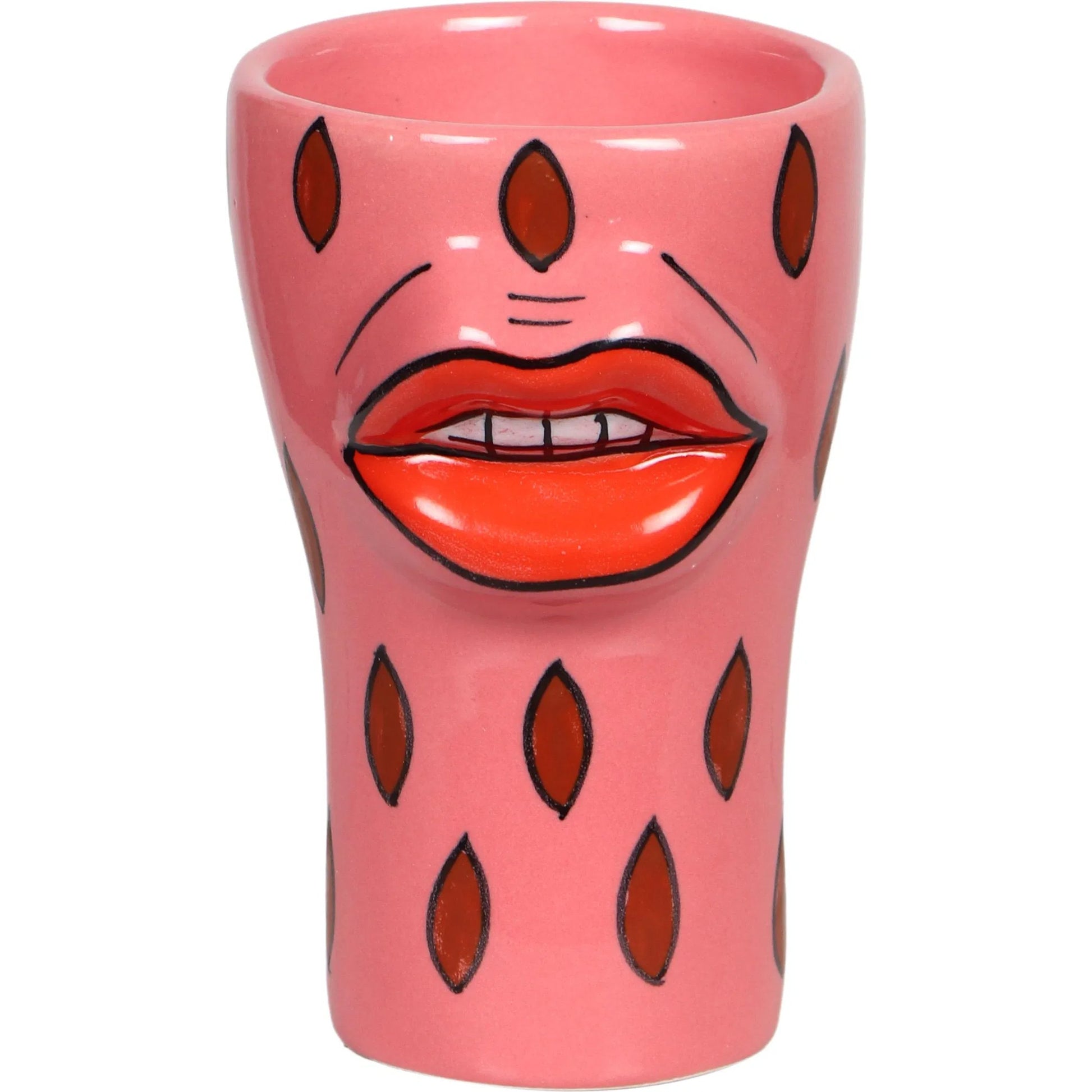 Velma 'Sultry' Ceramic Glasses (Set of 4) by TOV Furniture in sultry print. Made from ceramic in a eclectic & global style.