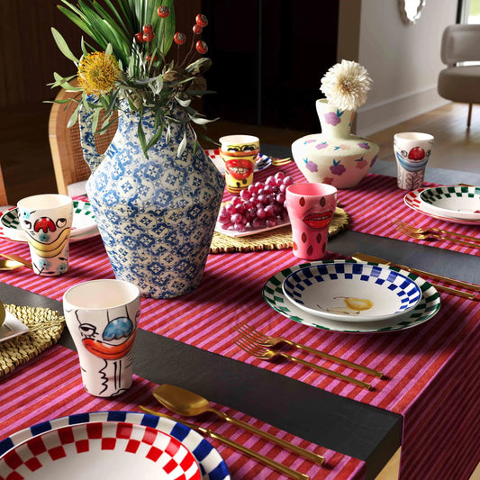 Velma 'Sultry' Ceramic Glasses (Set of 4) by TOV Furniture in sultry print. Made from ceramic in a unique style.